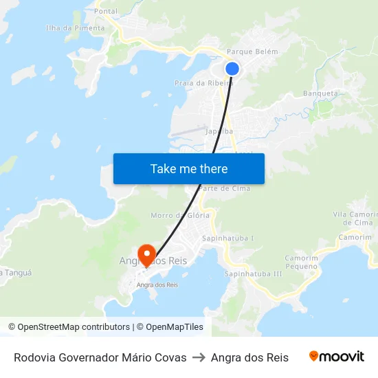 Rodovia Governador Mário Covas to Angra dos Reis map