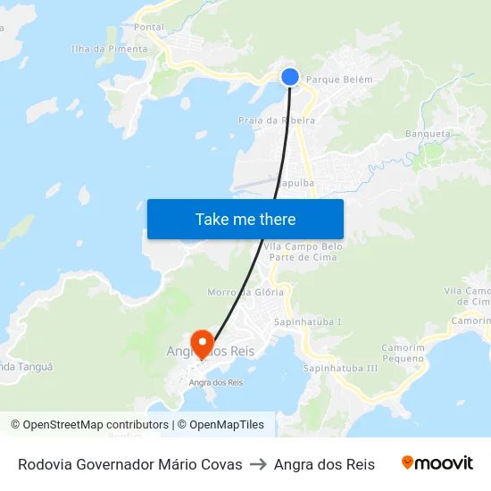 Rodovia Governador Mário Covas to Angra dos Reis map