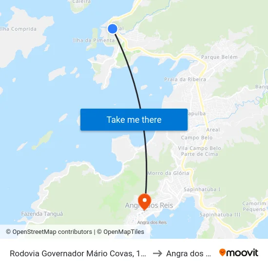 Rodovia Governador Mário Covas, 125-127 to Angra dos Reis map