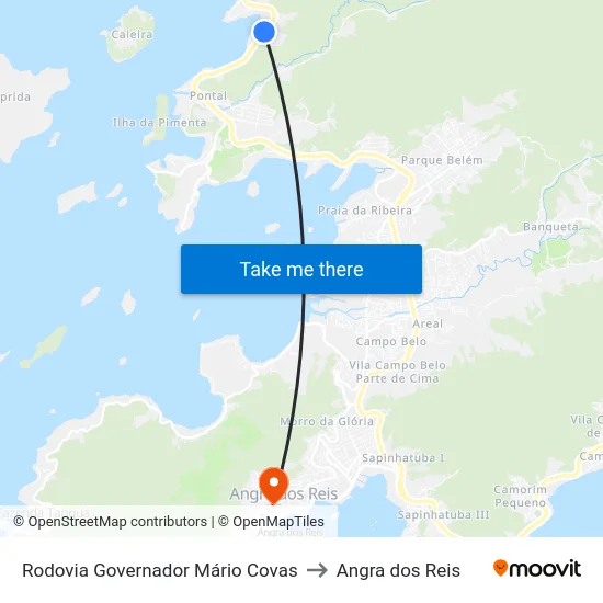 Rodovia Governador Mário Covas to Angra dos Reis map