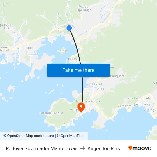 Rodovia Governador Mário Covas to Angra dos Reis map