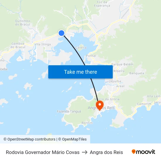 Rodovia Governador Mário Covas to Angra dos Reis map