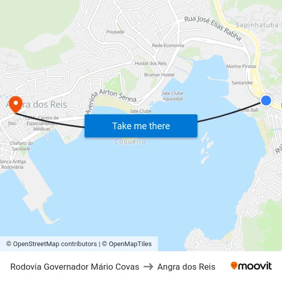Rodovia Governador Mário Covas to Angra dos Reis map