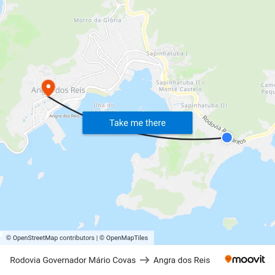 Rodovia Governador Mário Covas to Angra dos Reis map