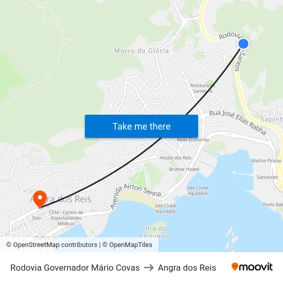 Rodovia Governador Mário Covas to Angra dos Reis map
