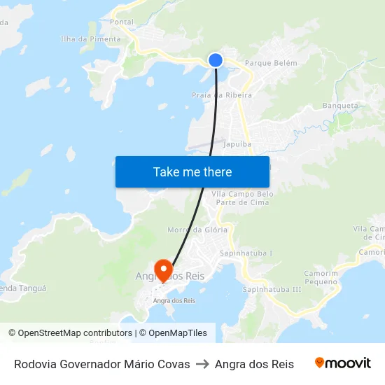 Rodovia Governador Mário Covas to Angra dos Reis map