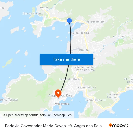 Rodovia Governador Mário Covas to Angra dos Reis map