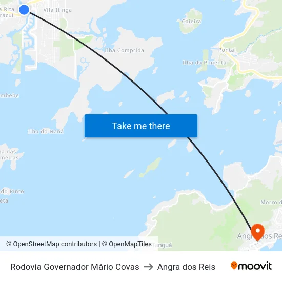 Rodovia Governador Mário Covas to Angra dos Reis map