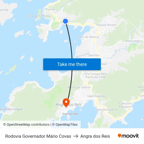 Rodovia Governador Mário Covas to Angra dos Reis map