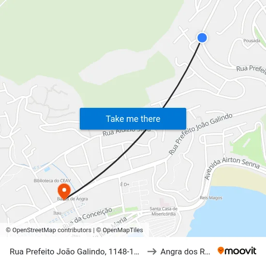Rua Prefeito João Galindo, 1148-1268 to Angra dos Reis map