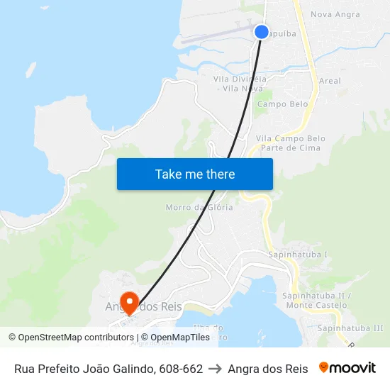 Rua Prefeito João Galindo, 608-662 to Angra dos Reis map