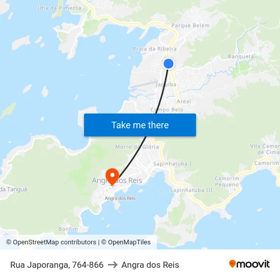 Rua Japoranga, 764-866 to Angra dos Reis map