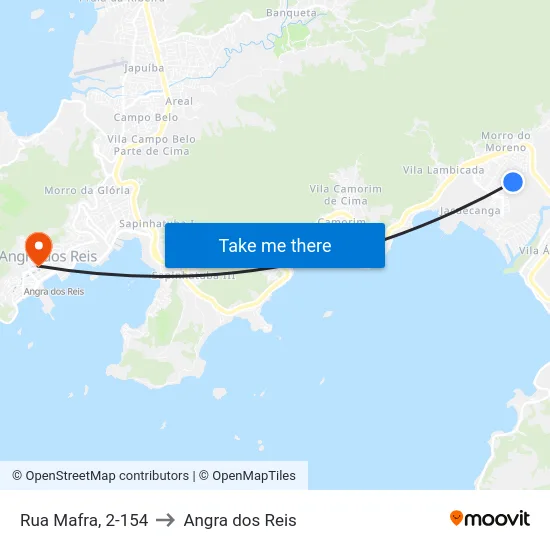 Rua Mafra, 2-154 to Angra dos Reis map