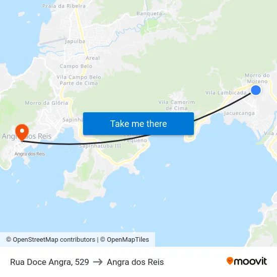 Rua Doce Angra, 529 to Angra dos Reis map