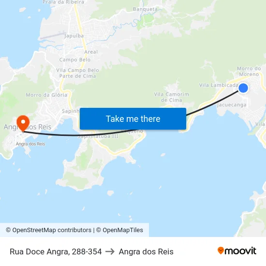 Rua Doce Angra, 288-354 to Angra dos Reis map