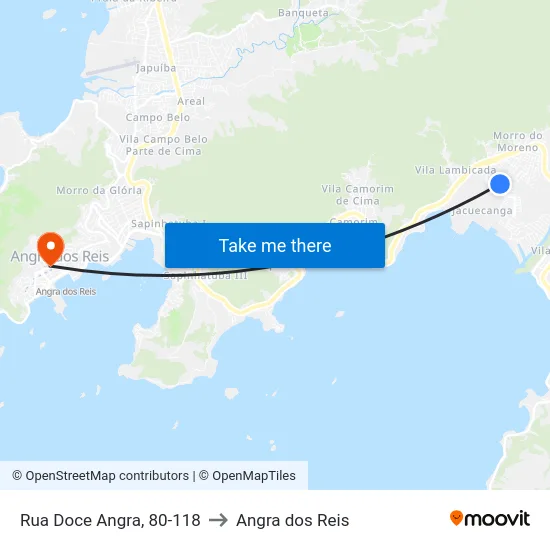 Rua Doce Angra, 80-118 to Angra dos Reis map
