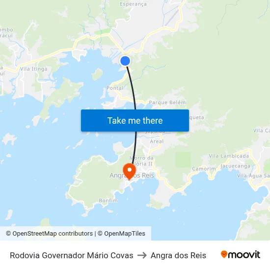 Rodovia Governador Mário Covas to Angra dos Reis map