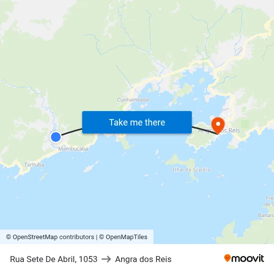 Rua Sete De Abril, 1053 to Angra dos Reis map
