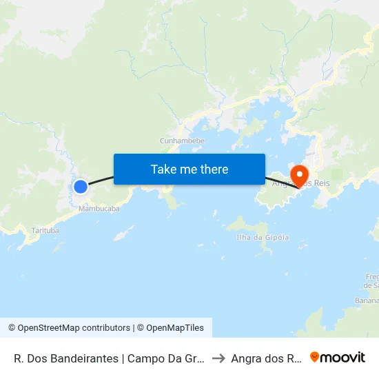 R. Dos Bandeirantes | Campo Da Gringa to Angra dos Reis map