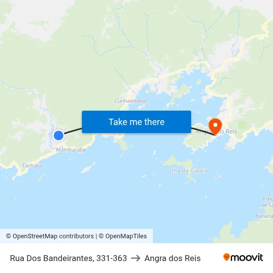 Rua Dos Bandeirantes, 331-363 to Angra dos Reis map