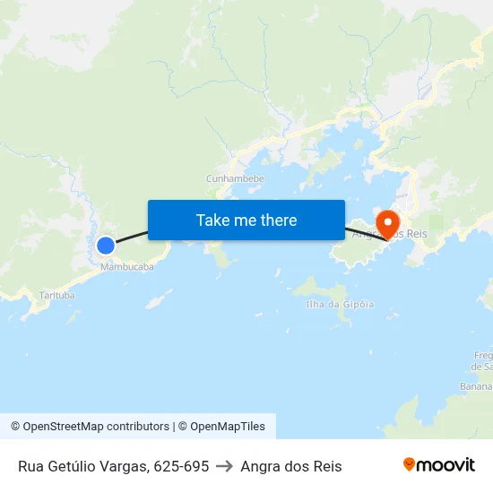 Rua Getúlio Vargas, 625-695 to Angra dos Reis map