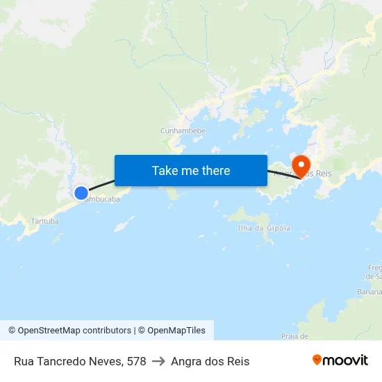 Rua Tancredo Neves, 578 to Angra dos Reis map