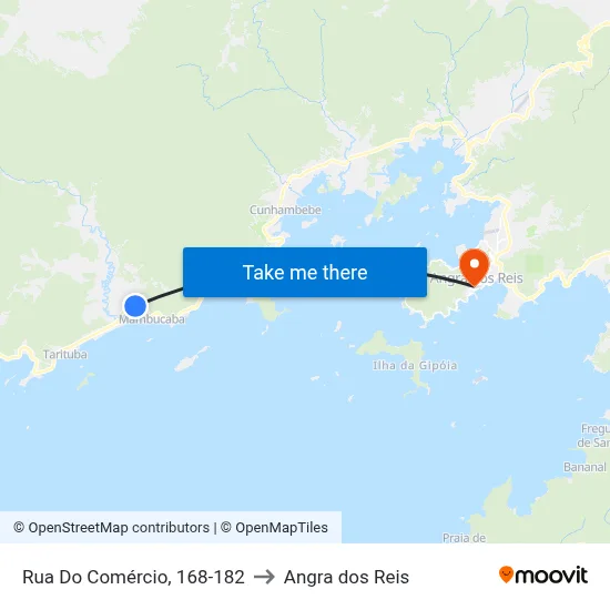 Rua Do Comércio, 168-182 to Angra dos Reis map