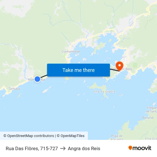 Rua Das Flôres, 715-727 to Angra dos Reis map