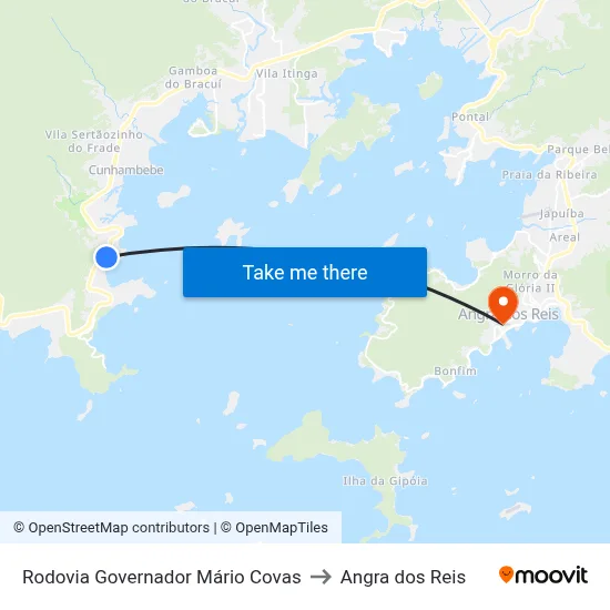 Rodovia Governador Mário Covas to Angra dos Reis map