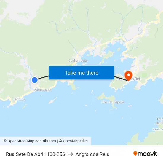 Rua Sete De Abril, 130-256 to Angra dos Reis map