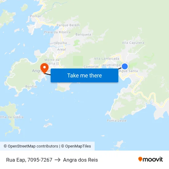 Rua Eap, 7095-7267 to Angra dos Reis map