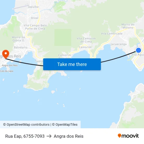 Rua Eap, 6755-7093 to Angra dos Reis map