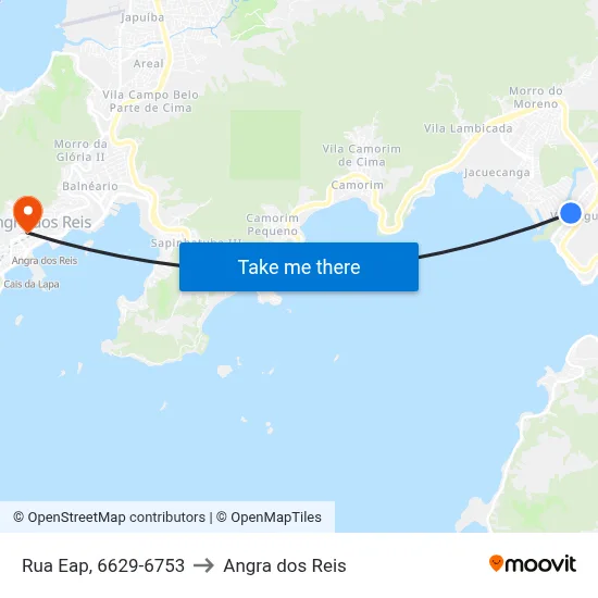 Rua Eap, 6629-6753 to Angra dos Reis map