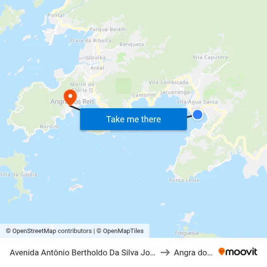 Avenida Antônio Bertholdo Da Silva Jordão, 4932-5208 to Angra dos Reis map