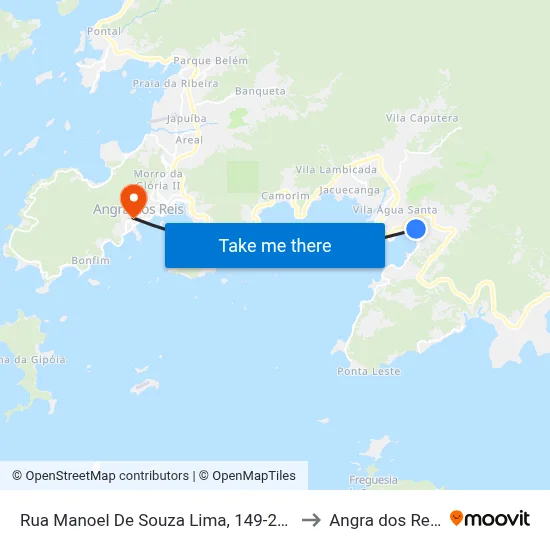 Rua Manoel De Souza Lima, 149-273 to Angra dos Reis map