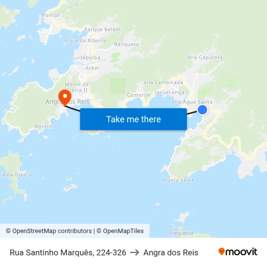 Rua Santinho Marquês, 224-326 to Angra dos Reis map