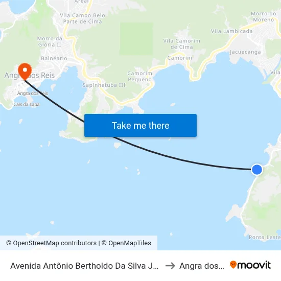 Avenida Antônio Bertholdo Da Silva Jordão, 6489 to Angra dos Reis map