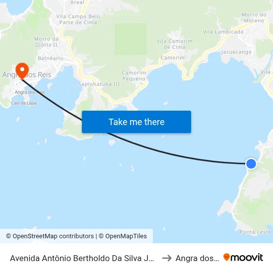 Avenida Antônio Bertholdo Da Silva Jordão, 43-215 to Angra dos Reis map