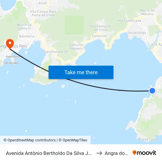 Avenida Antônio Bertholdo Da Silva Jordão, 764-868 to Angra dos Reis map