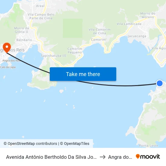 Avenida Antônio Bertholdo Da Silva Jordão, 1404-2100 to Angra dos Reis map