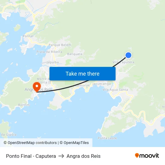 Ponto Final - Caputera to Angra dos Reis map