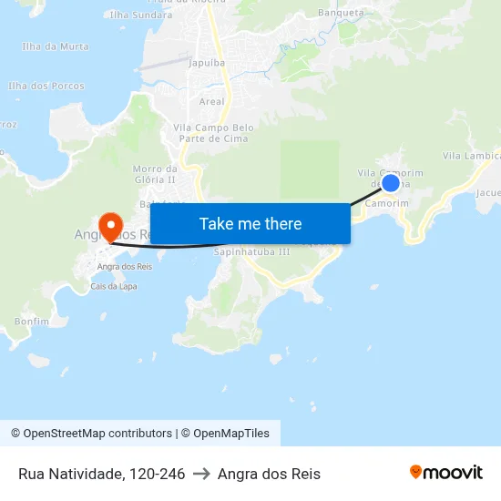 Rua Natividade, 120-246 to Angra dos Reis map