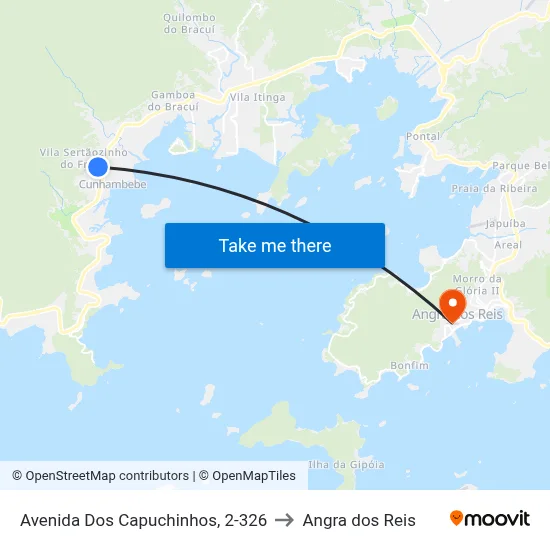 Avenida Dos Capuchinhos, 2-326 to Angra dos Reis map