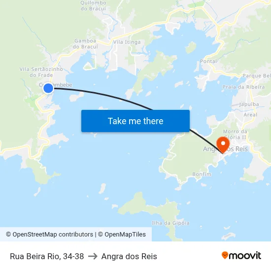 Rua Beira Rio, 34-38 to Angra dos Reis map
