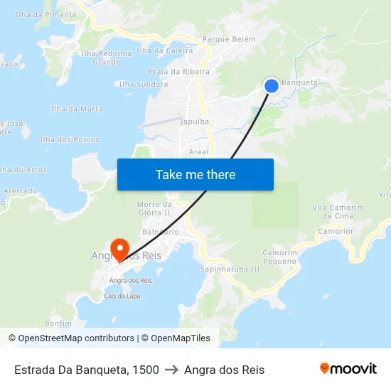 Estrada Da Banqueta, 1500 to Angra dos Reis map