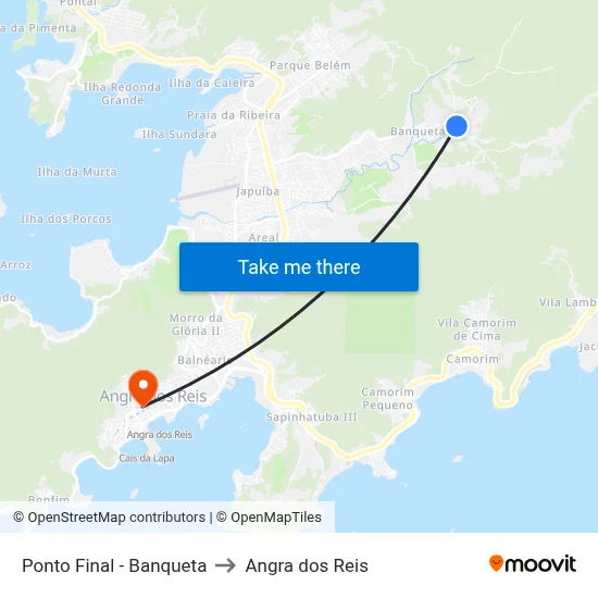 Ponto Final - Banqueta to Angra dos Reis map