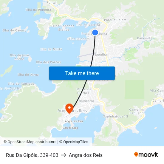 Rua Da Gipóia, 339-403 to Angra dos Reis map