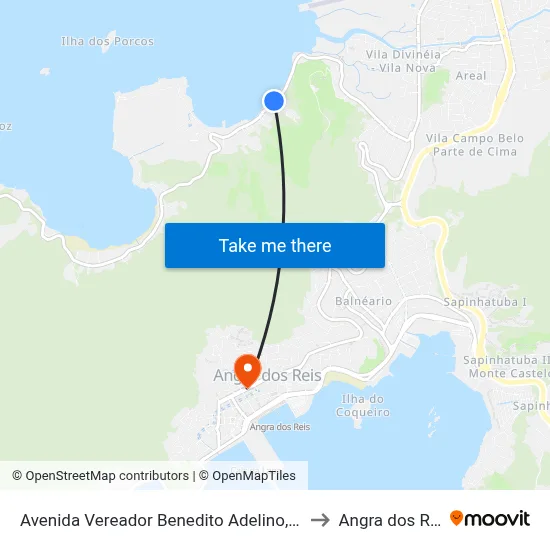 Avenida Vereador Benedito Adelino, 1997 to Angra dos Reis map