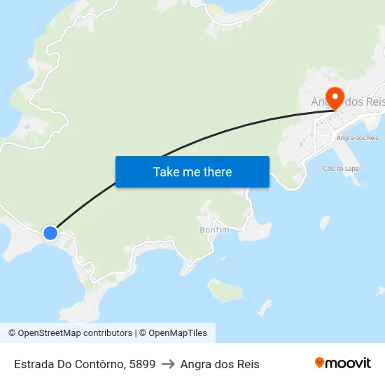 Estrada Do Contôrno, 5899 to Angra dos Reis map
