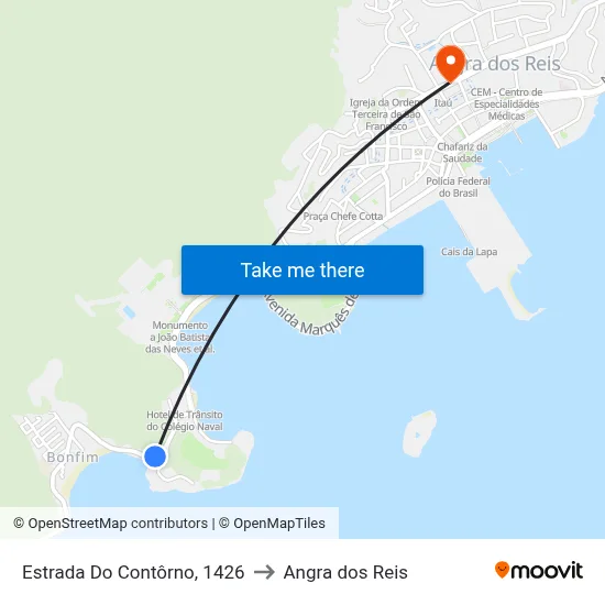 Estrada Do Contôrno, 1426 to Angra dos Reis map